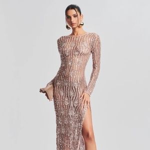 Retrofete Cherri Sequin Crochet Dress